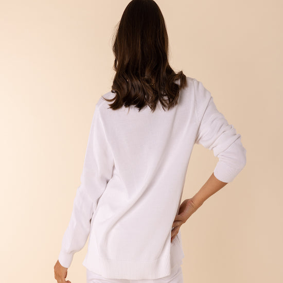 Cotton V Neck Sweater