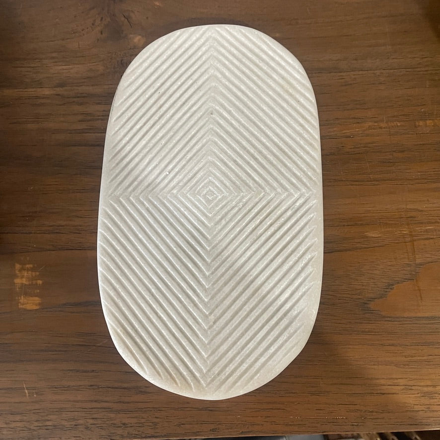Marble V Lined Plate
