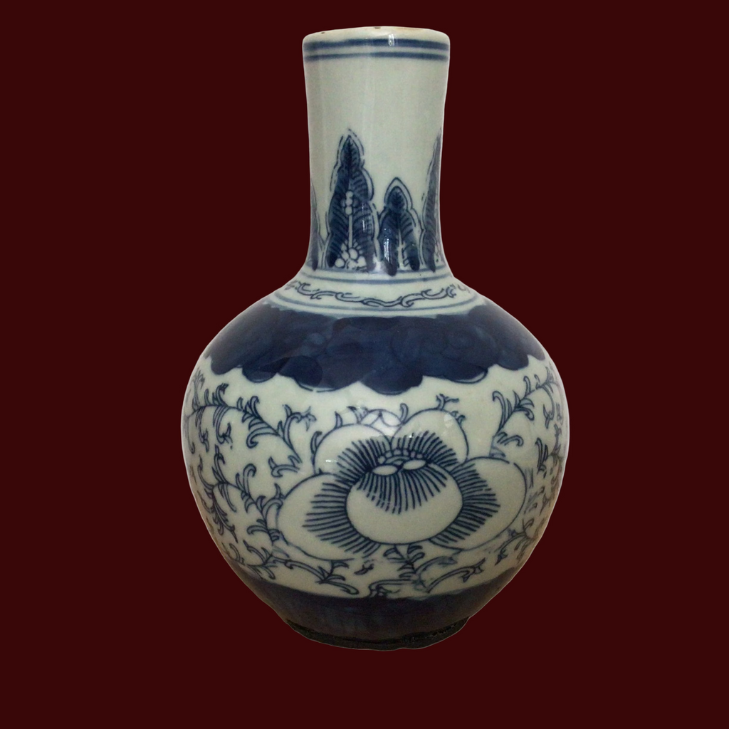 Vintage Blue and White Vase