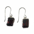 Solid Square Claret Earrings
