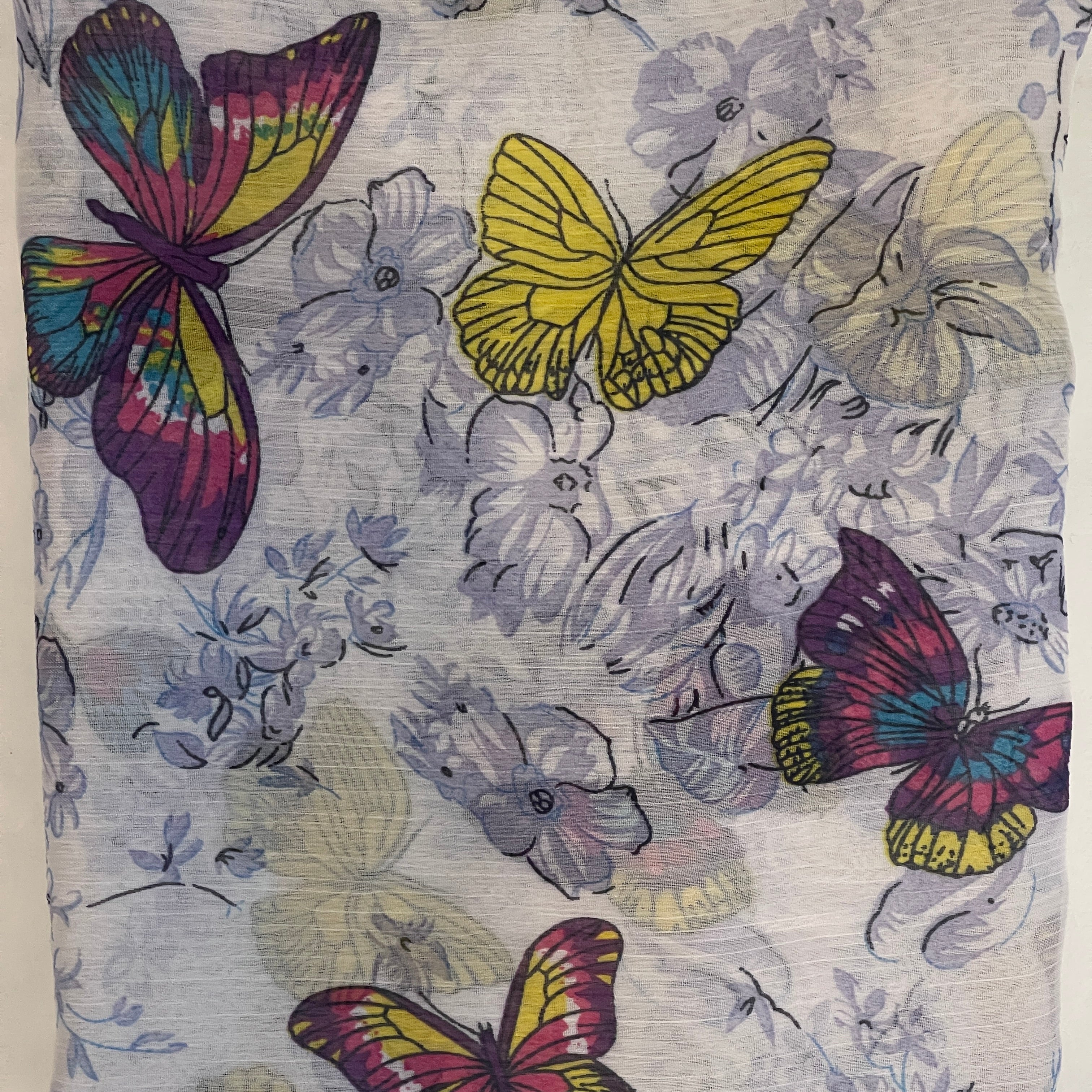Scarf Butterfly Blue