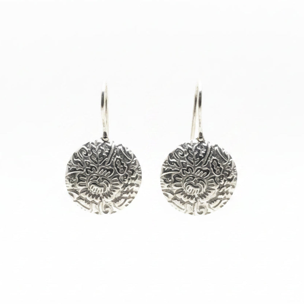 Floral Disk Earrings