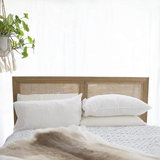 Hamilton Bedhead Weathered Oak Queen Size Rawluxe