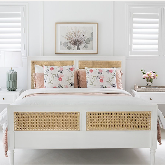 Hamilton Bedhead + Bedend White Queen Size