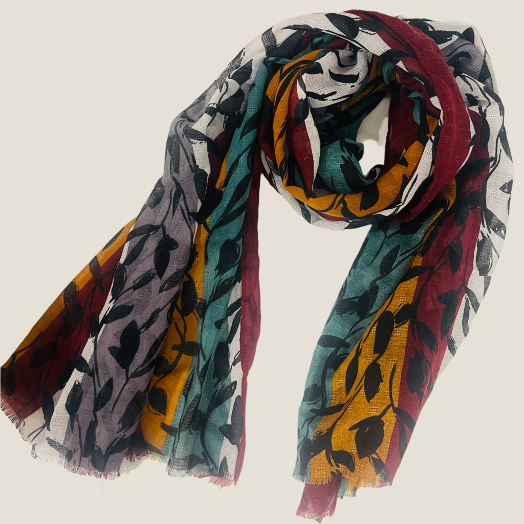 autumn leaves scarf