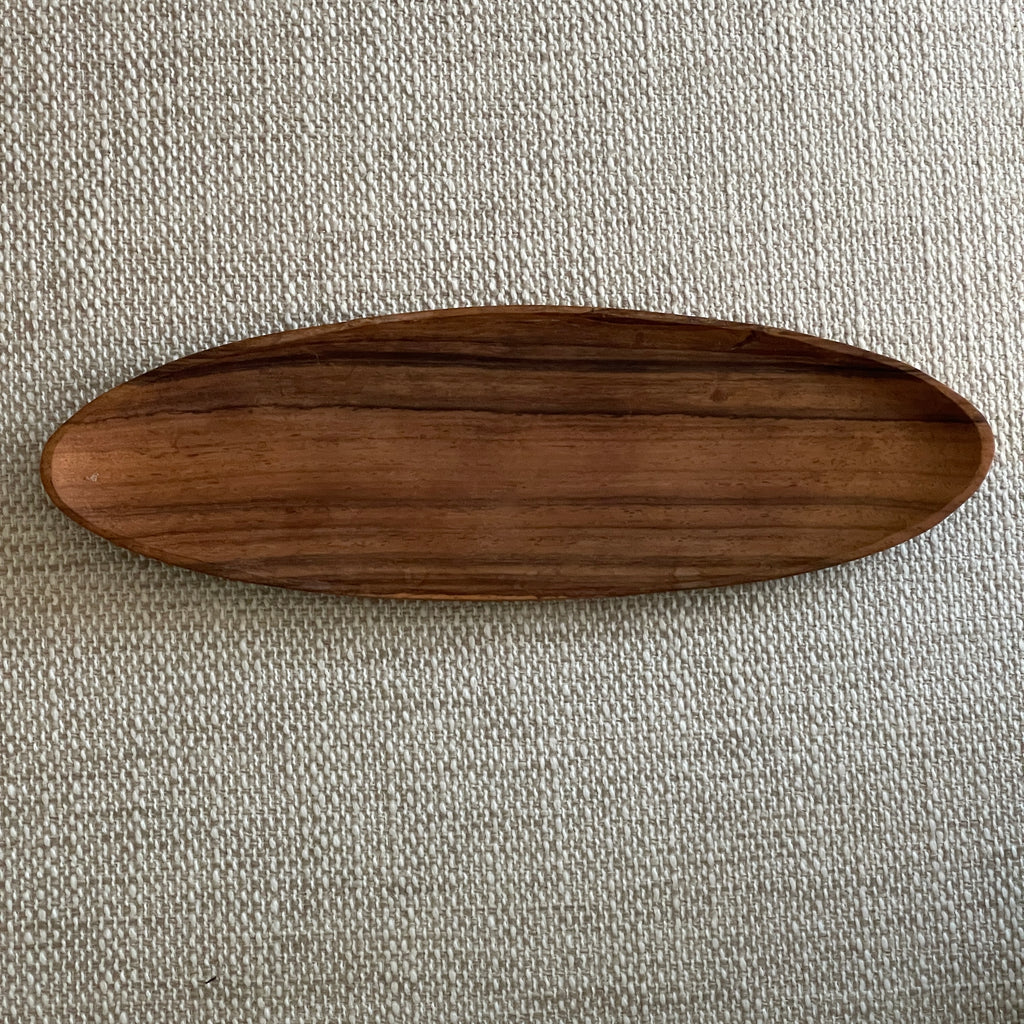 Wooden dish long oval