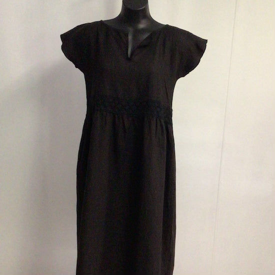 Linen Lace Trim Dress