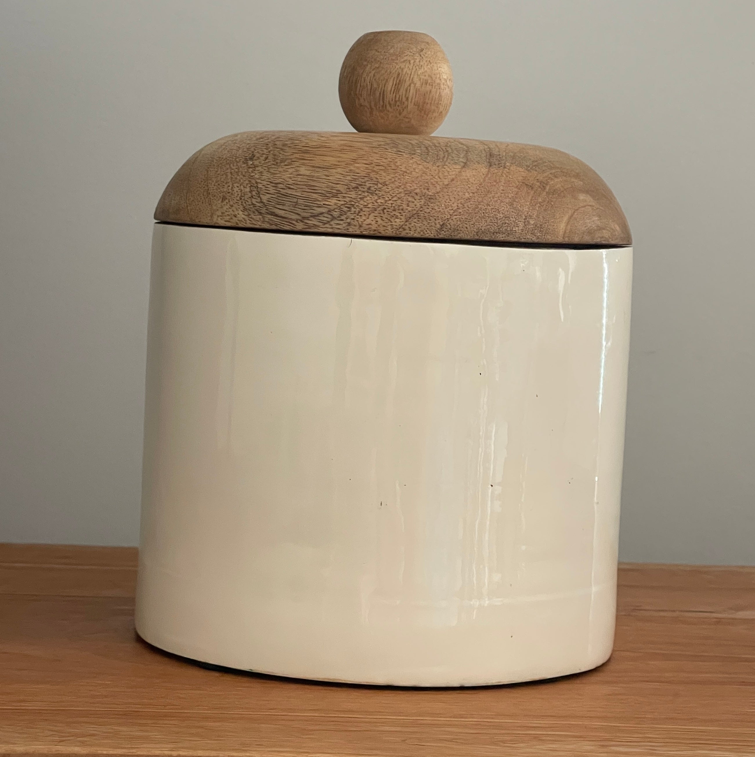 Canisters Mango Wood Enamel