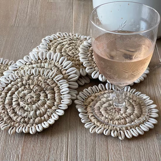 Coasters Natural Raffia