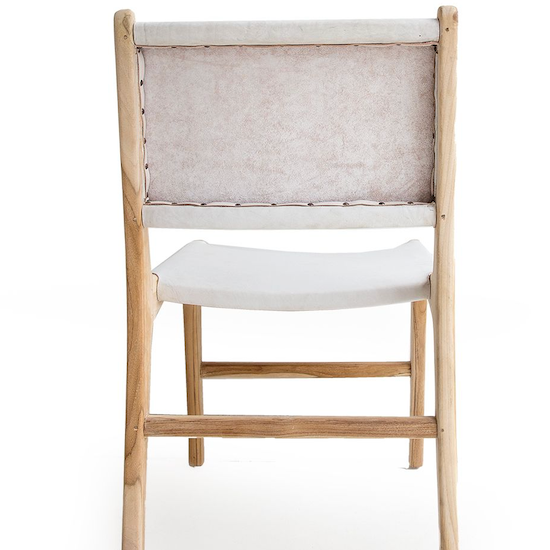 Pasadena Leather Side Chair White