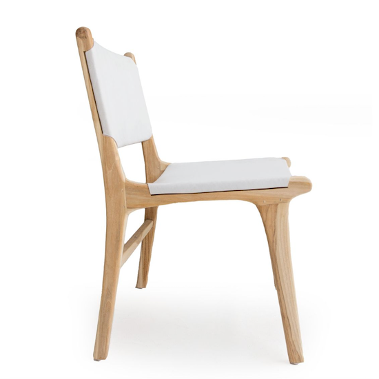 Pasadena Leather Side Chair White