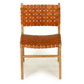 Pasadena Woven Leather Side Chair - White