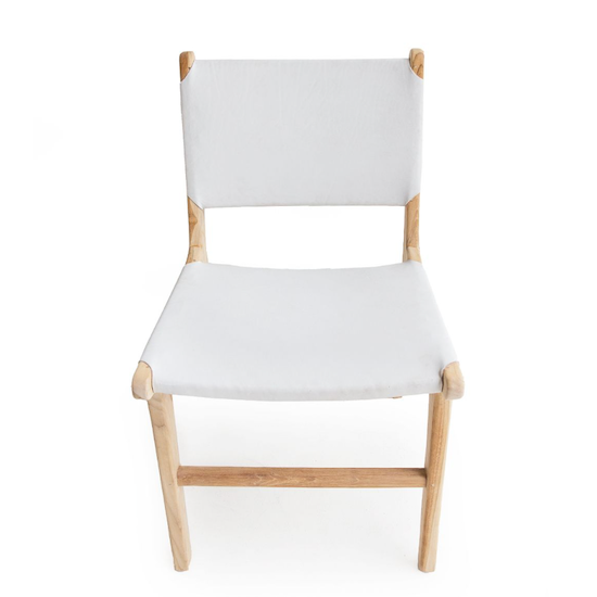 Pasadena Leather Side Chair White