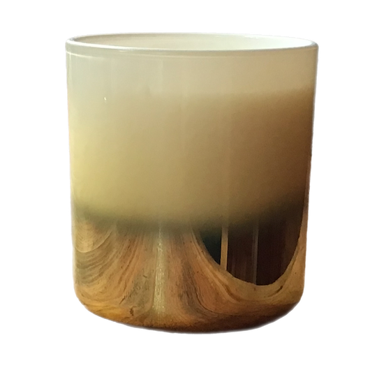 Rawluxe Candle Gold White Glass Cape Verde