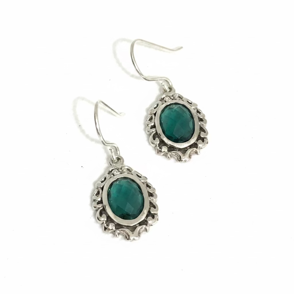 Rome Filigre Emerald  Earring