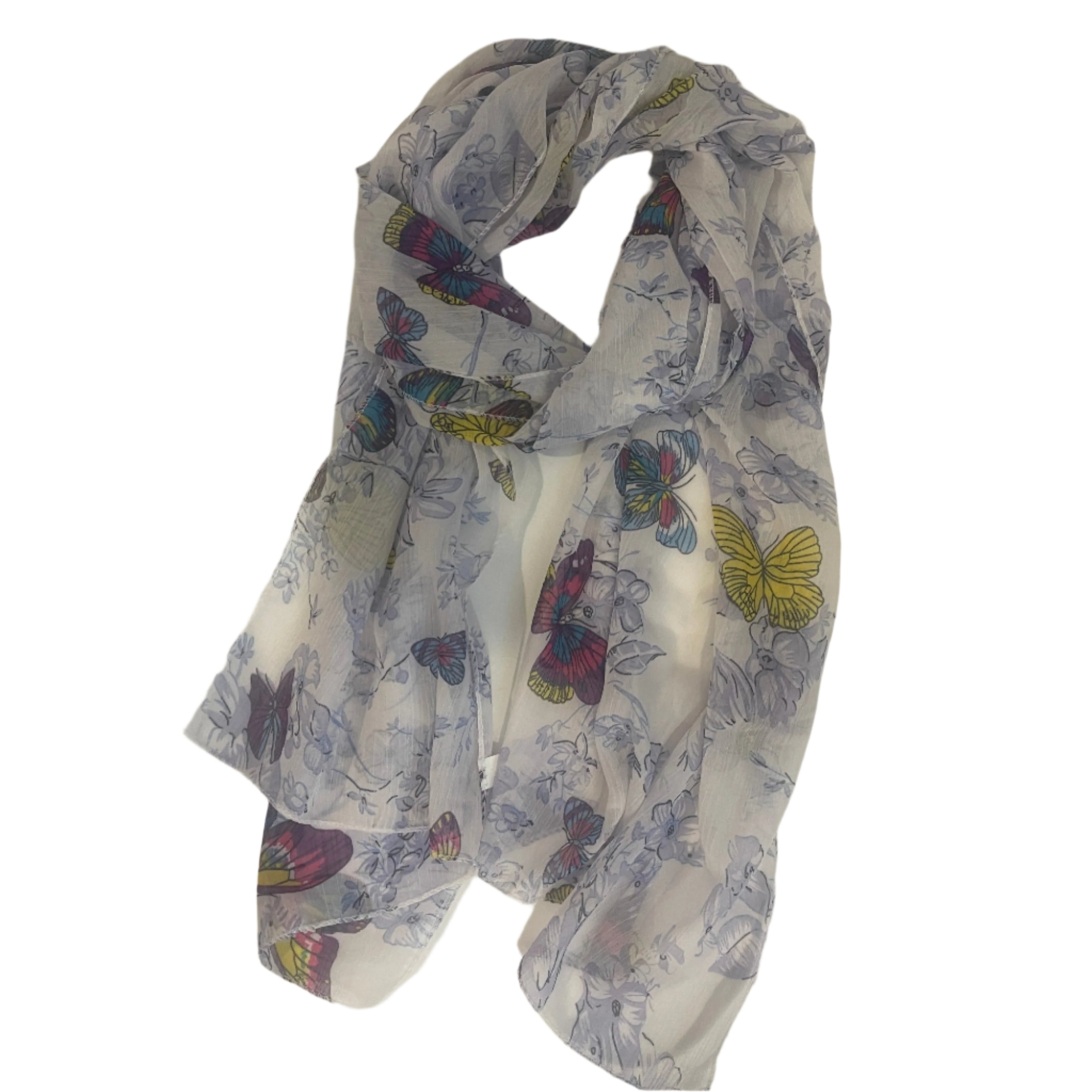 Scarf Butterfly Blue