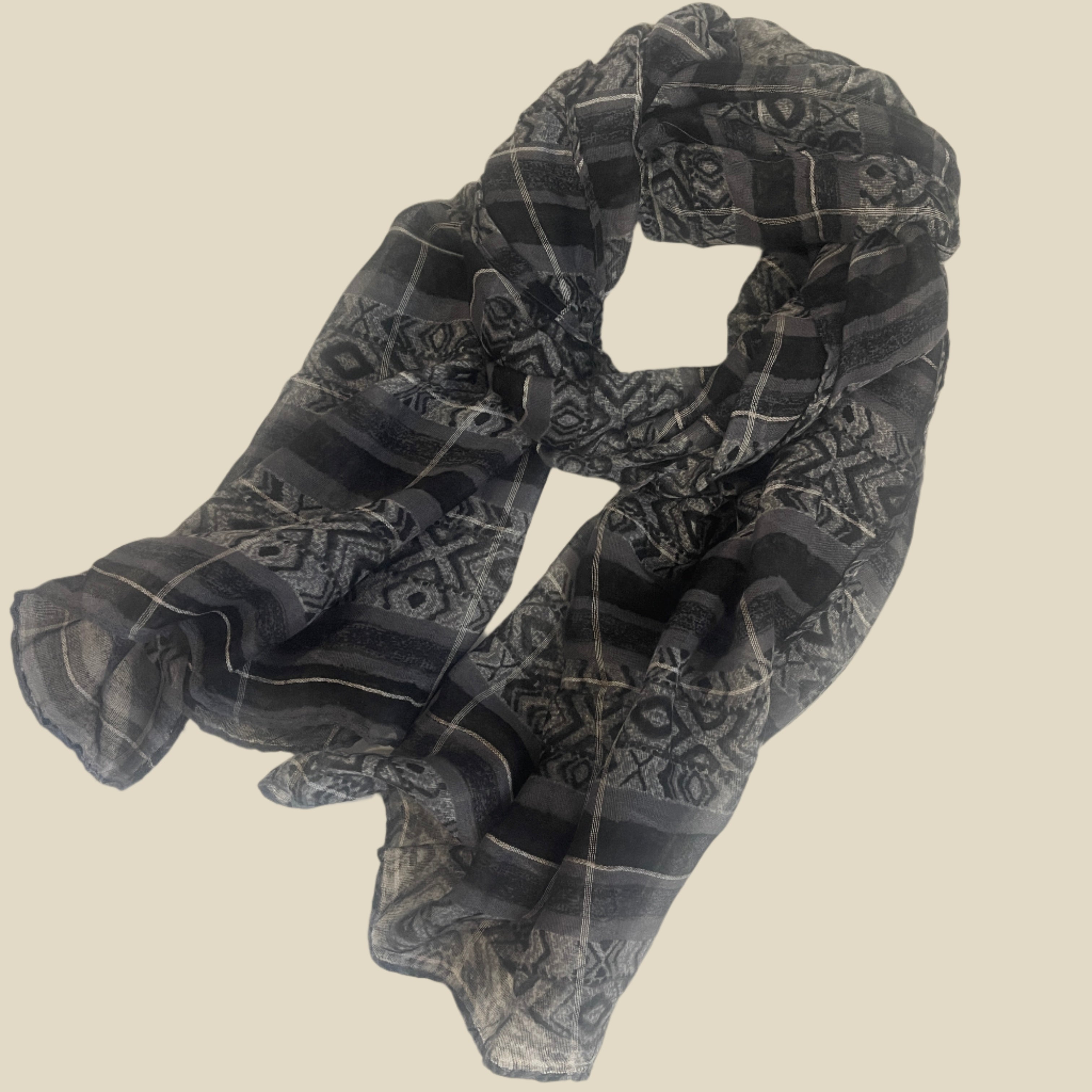 Scarf Geo Greys