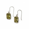 Solid Square Citrine Earrings