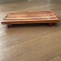Long teak soap dish