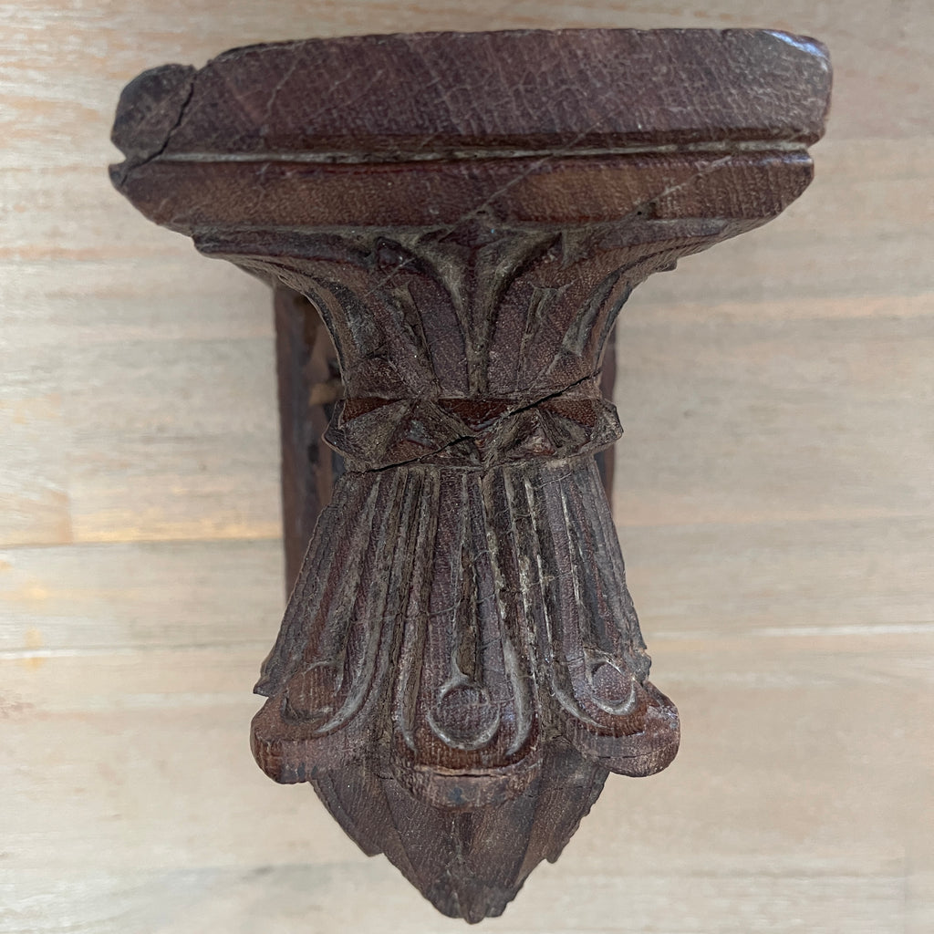 Vintage Wooden Wall Sconce