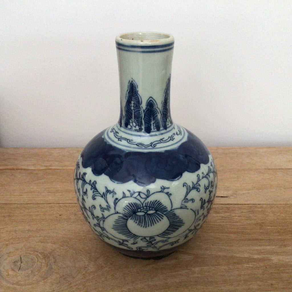 Vintage Blue and White Vase