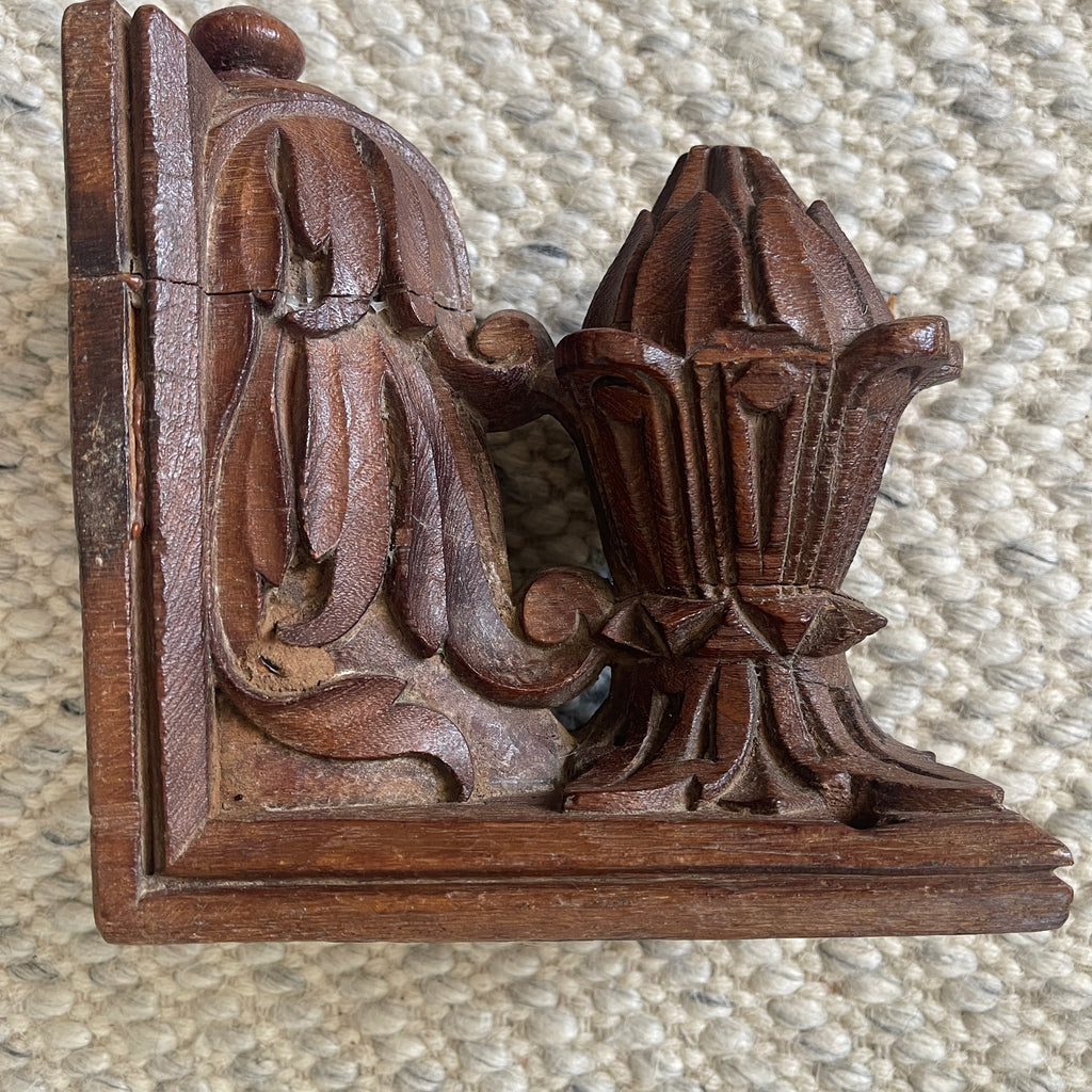 Vintage Wooden Wall Sconce