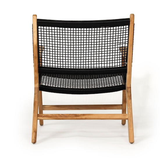 Zen Lazy Chair with Arms in Black
