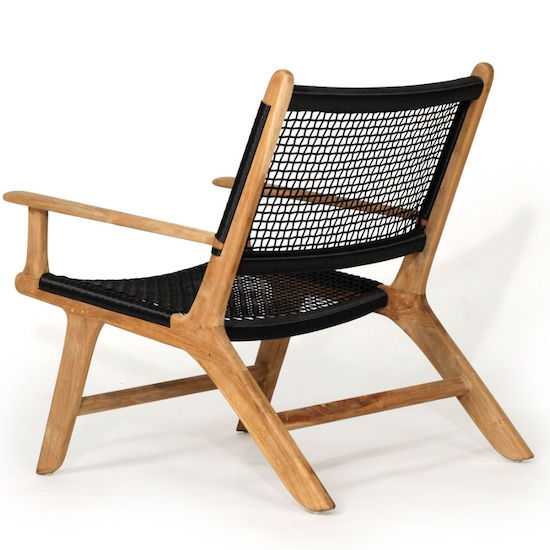 Zen Lazy Chair with Arms in Black