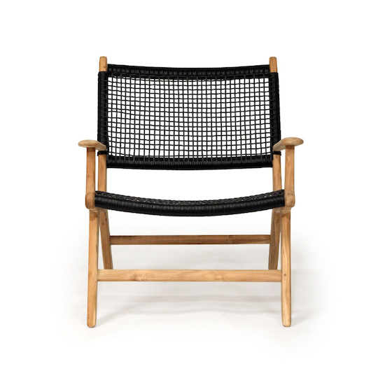 Zen Lazy Chair with Arms in Black