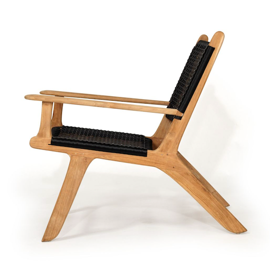 Zen Lazy Chair with Arms in Black