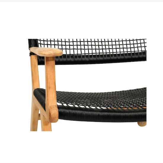 Zen Lazy Chair with Arms in Black