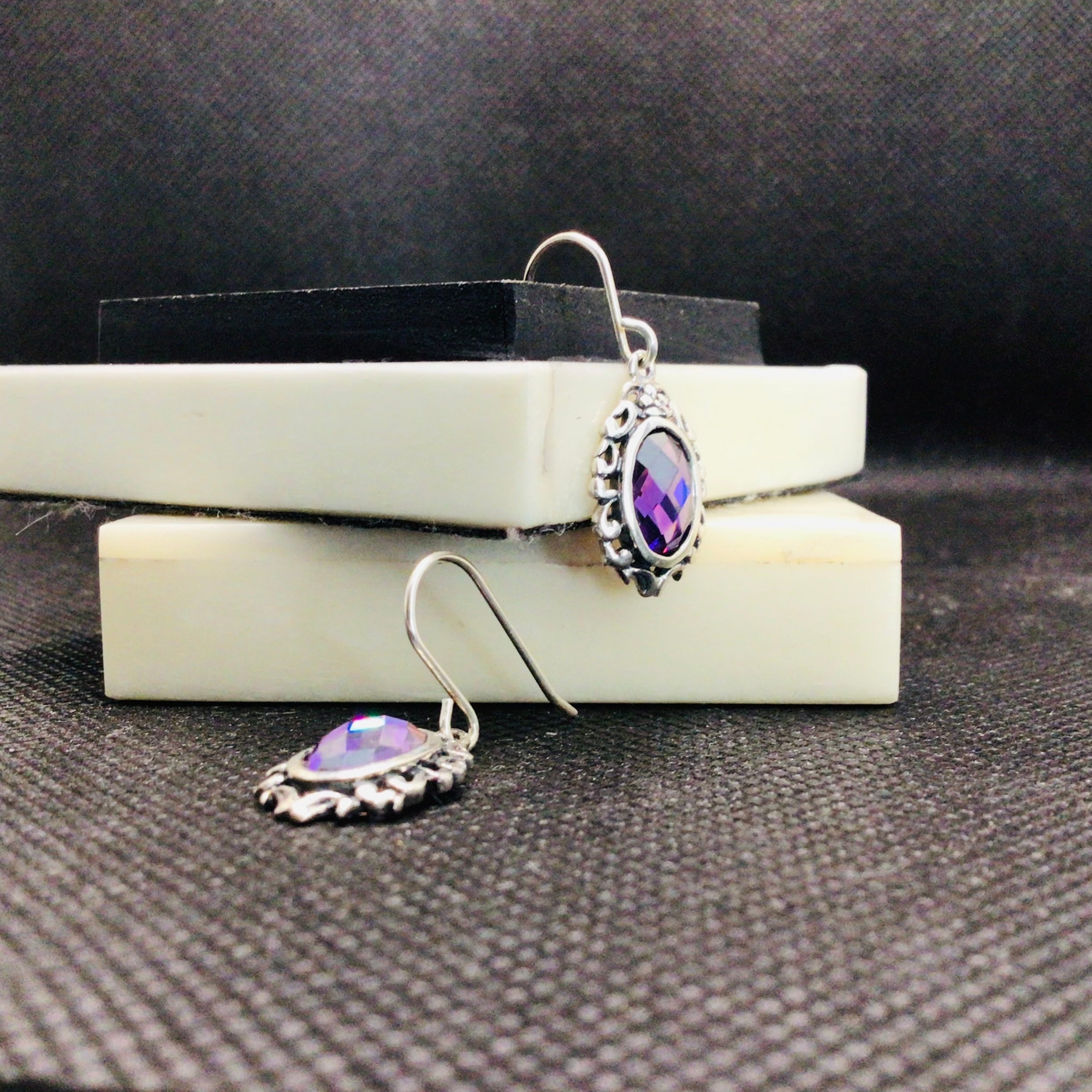 Rome Filigree Amethyst  Earrings