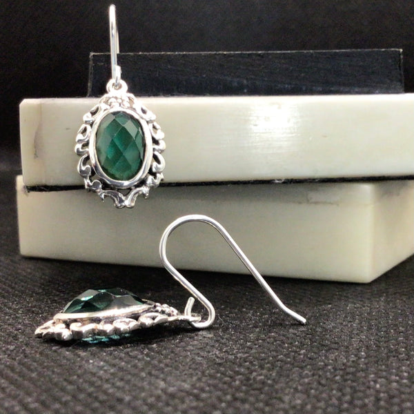 Rome Filigre Emerald  Earring