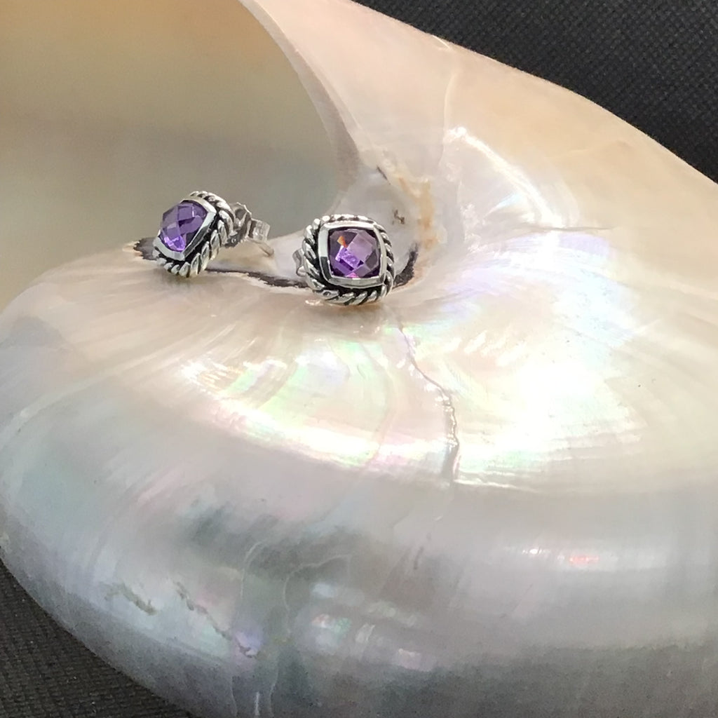 Twist  Purple Rain Earrings