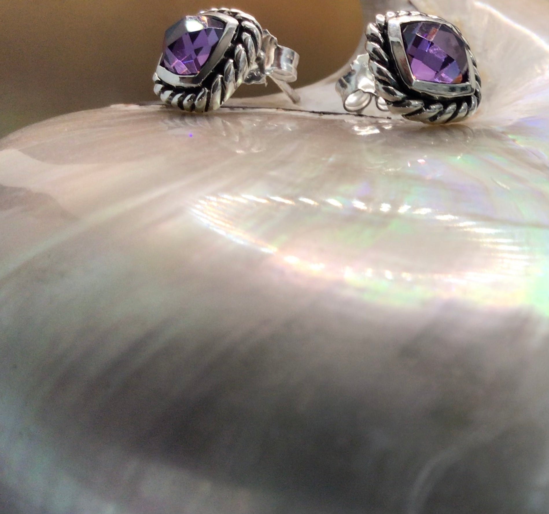 Twist  Purple Rain Earrings