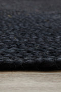 Bondi Black Oval Rug