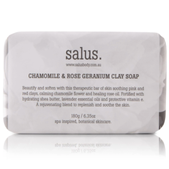 Chamomile and rose geranium clay soap