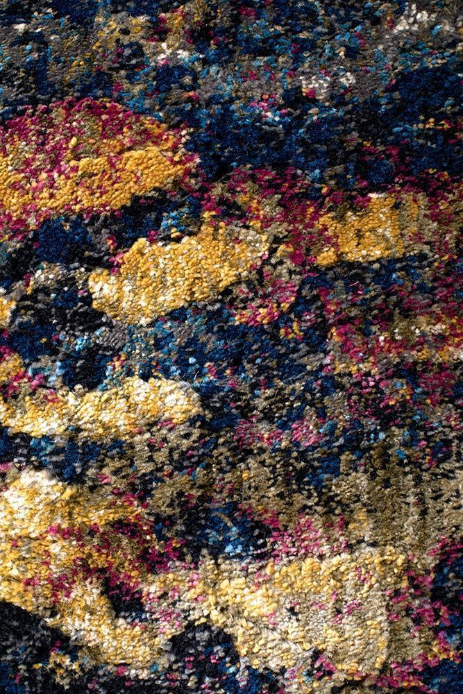 Dreamscape Splash Modern Midnight Runner Rug
