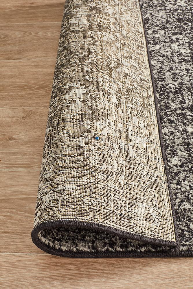 Evoke Estella Charcoal Transitional Runner Rug