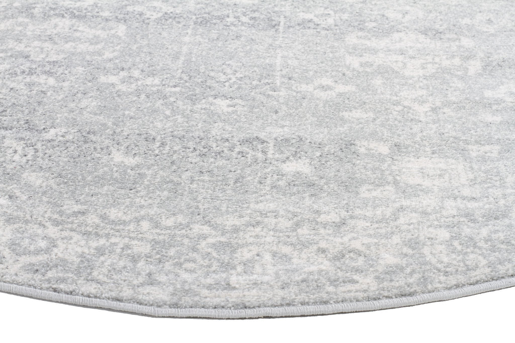 Evoke Shine Silver Transitional Round Rug