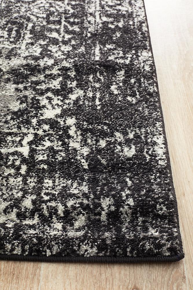 Evoke Scape Charcoal Transitional Runner Rug