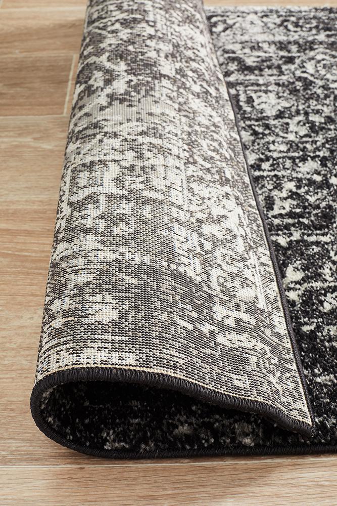 Evoke Scape Charcoal Transitional Runner Rug