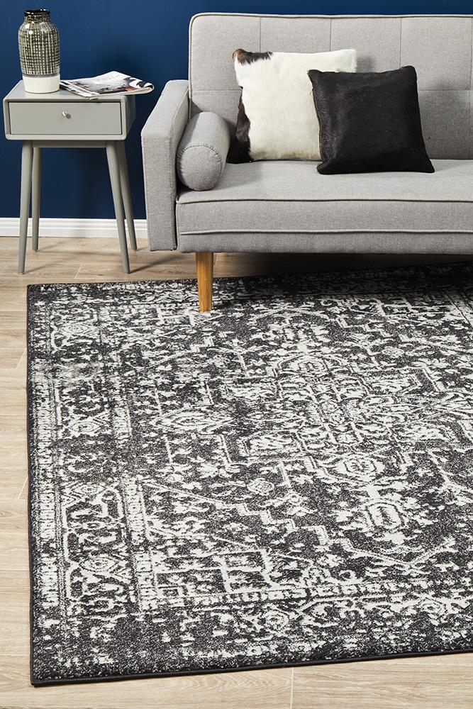 Evoke Scape Charcoal Transitional Rug