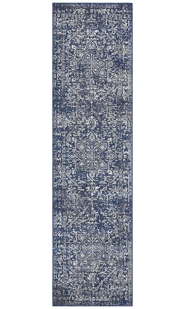 Evoke Contrast Navy Transitional Rug