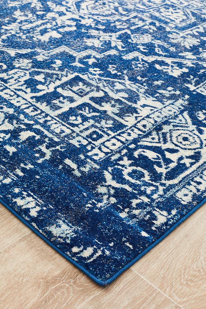 Evoke Contrast Navy Transitional Rug