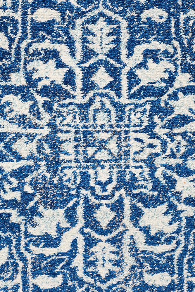 Evoke Contrast Navy Transitional Rug