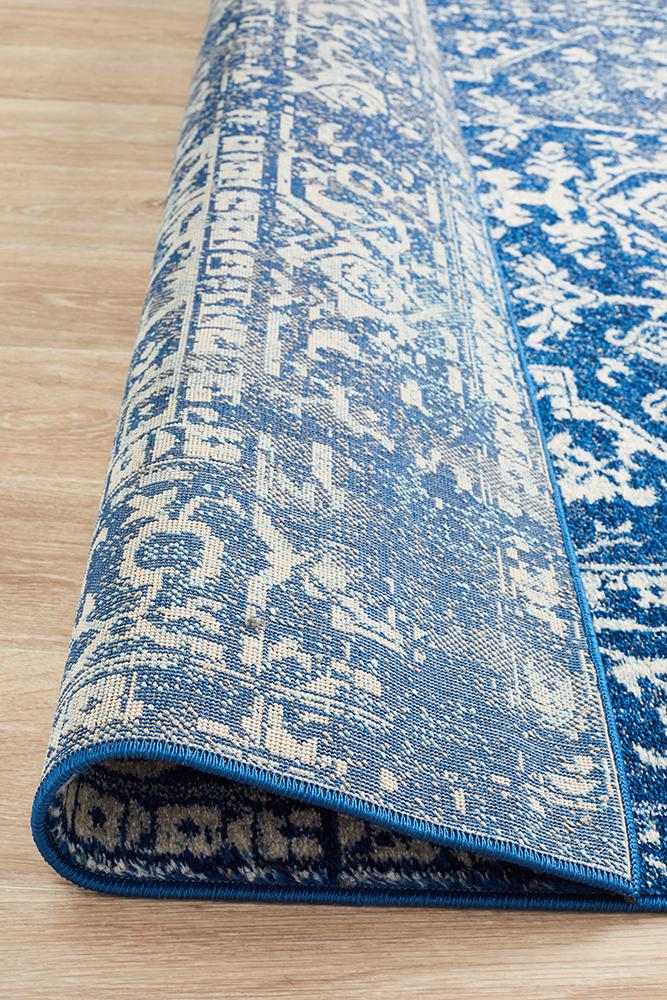 Evoke Contrast Navy Transitional Rug