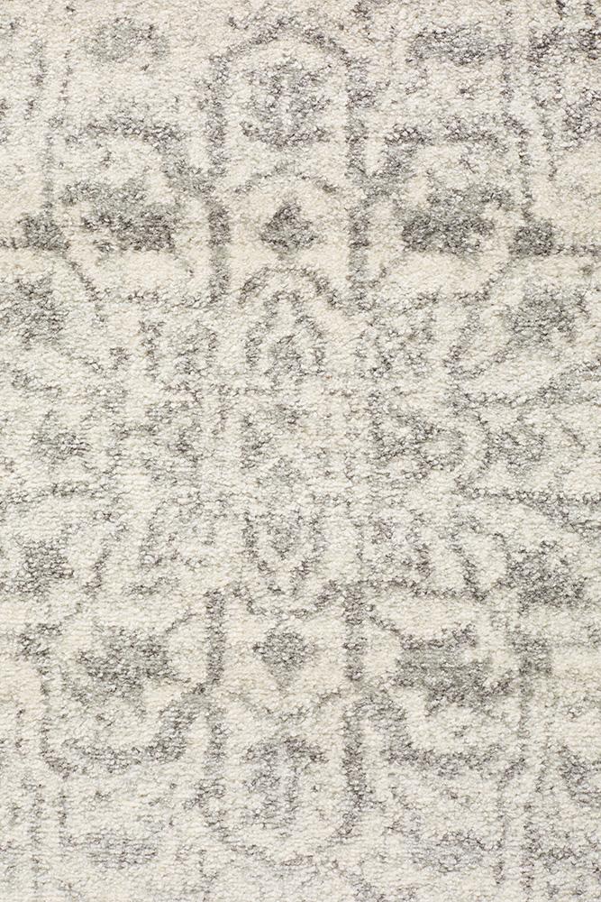 Evoke Dream White Silver Transitional Rug