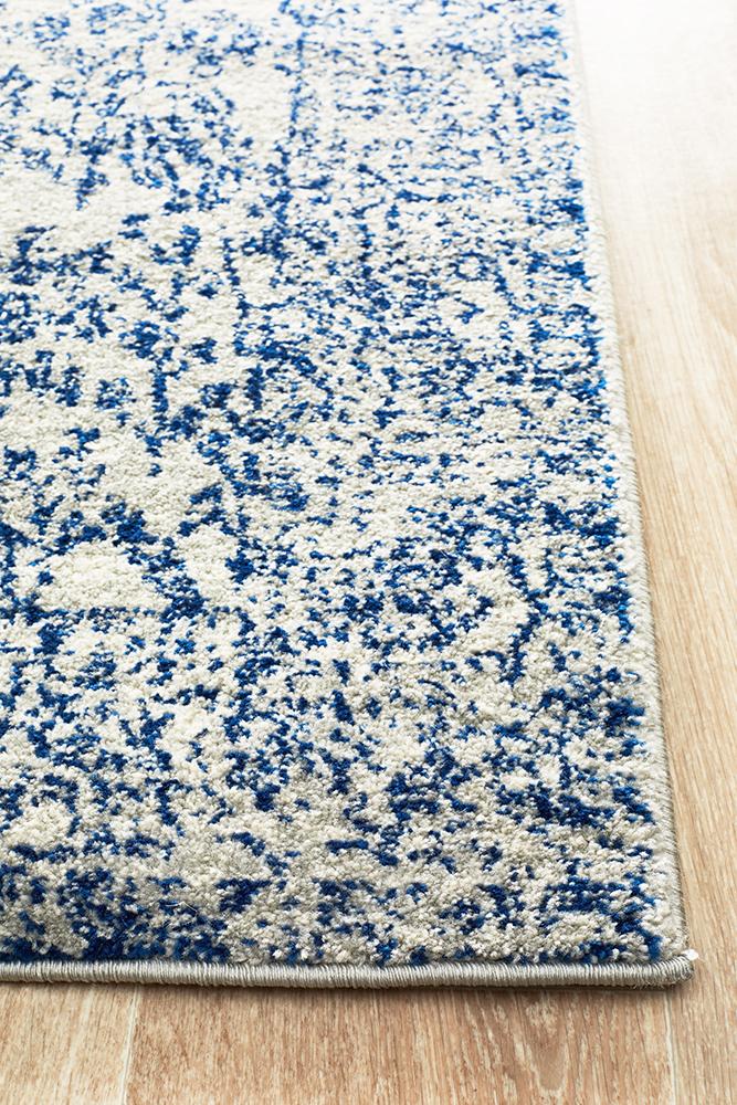 Evoke Frost Blue Transitional Runner Rug