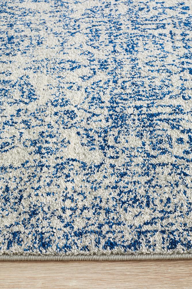 Evoke Frost Blue Transitional Runner Rug